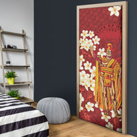 Hawaii King Kamehameha Door Cover Plumeria Lauhala Pattern LT01 - Polynesian Pride
