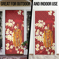 Hawaii King Kamehameha Door Cover Plumeria Lauhala Pattern LT01 - Polynesian Pride