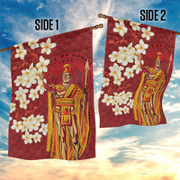 Hawaii King Kamehameha Garden Flag Plumeria Lauhala Pattern LT01 - Polynesian Pride