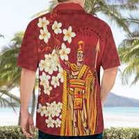 Hawaii King Kamehameha Hawaiian Shirt Plumeria Lauhala Pattern LT01 - Polynesian Pride