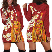 Hawaii King Kamehameha Hoodie Dress Plumeria Lauhala Pattern LT01 - Polynesian Pride