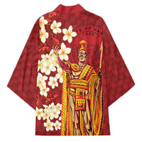 Hawaii King Kamehameha Kimono Plumeria Lauhala Pattern LT01 - Polynesian Pride