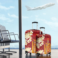 Hawaii King Kamehameha Luggage Cover Plumeria Lauhala Pattern LT01 - Polynesian Pride