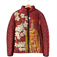 Hawaii King Kamehameha Padded Jacket Plumeria Lauhala Pattern LT01 - Polynesian Pride