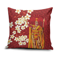 Hawaii King Kamehameha Pillow Cover Plumeria Lauhala Pattern LT01 Red - Polynesian Pride