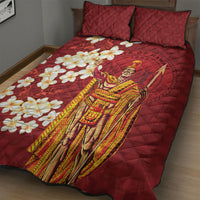 Hawaii King Kamehameha Quilt Bed Set Plumeria Lauhala Pattern LT01 - Polynesian Pride