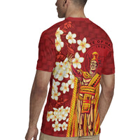Hawaii King Kamehameha Rugby Jersey Plumeria Lauhala Pattern LT01 - Polynesian Pride