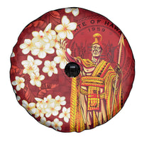 Hawaii King Kamehameha Spare Tire Cover Plumeria Lauhala Pattern LT01 - Polynesian Pride