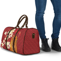 Hawaii King Kamehameha Travel Bag Plumeria Lauhala Pattern LT01 - Polynesian Pride