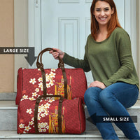Hawaii King Kamehameha Travel Bag Plumeria Lauhala Pattern LT01 - Polynesian Pride