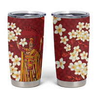 Hawaii King Kamehameha Tumbler Cup Plumeria Lauhala Pattern LT01 Red - Polynesian Pride