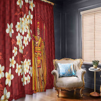 Hawaii King Kamehameha Window Curtain Plumeria Lauhala Pattern LT01 - Polynesian Pride