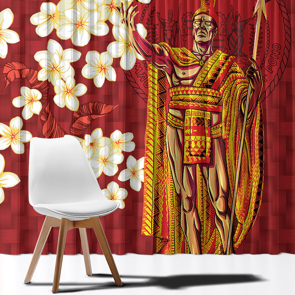 Hawaii King Kamehameha Window Curtain Plumeria Lauhala Pattern LT01 - Polynesian Pride