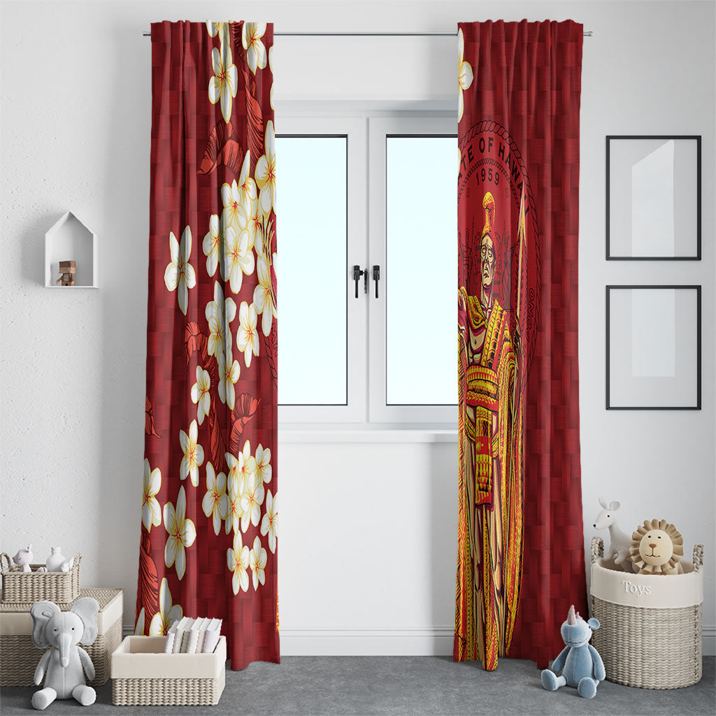 Hawaii King Kamehameha Window Curtain Plumeria Lauhala Pattern LT01 - Polynesian Pride