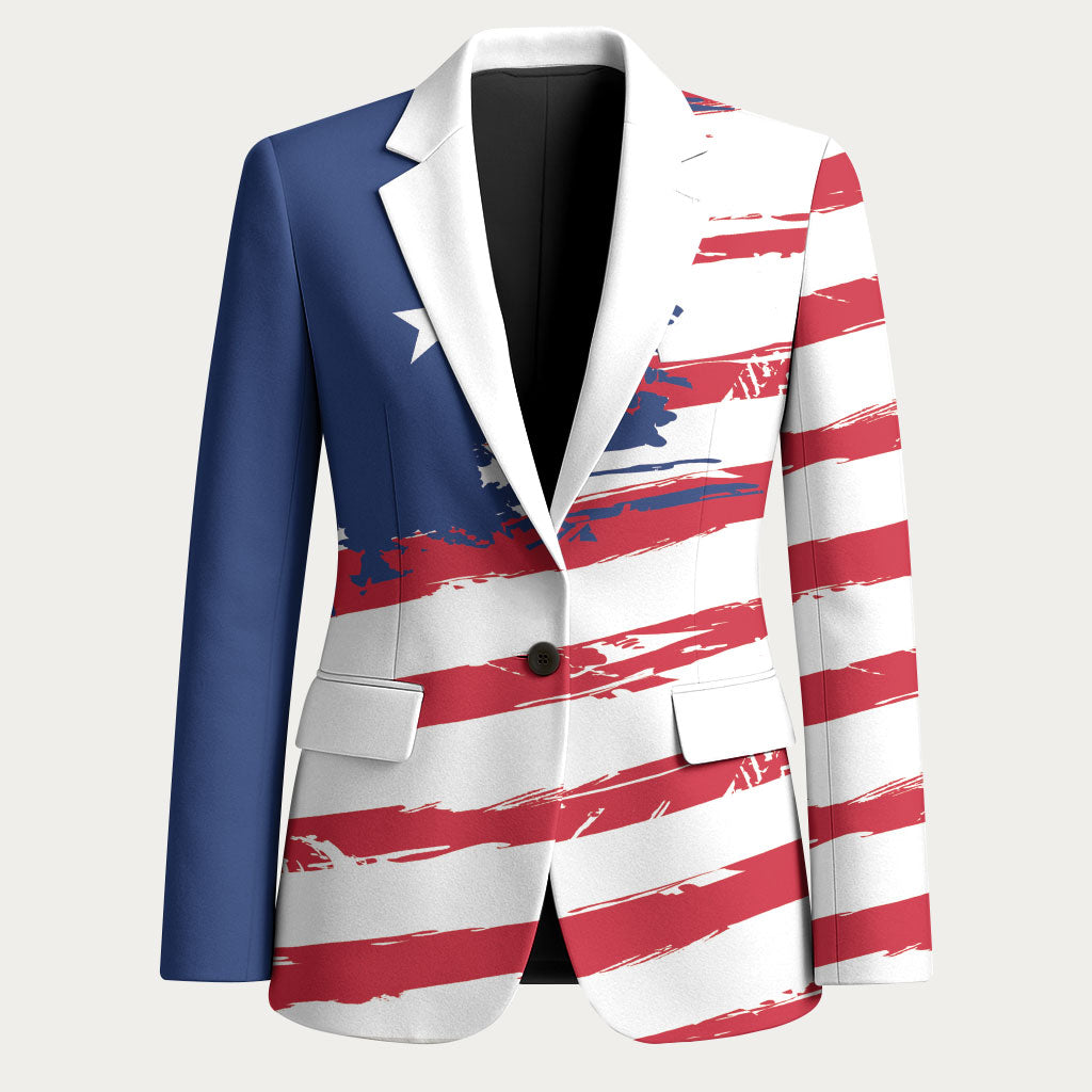 Liberia Flag Blazer Grunge Stylized LT01 Unisex Multicolor - Polynesian Pride