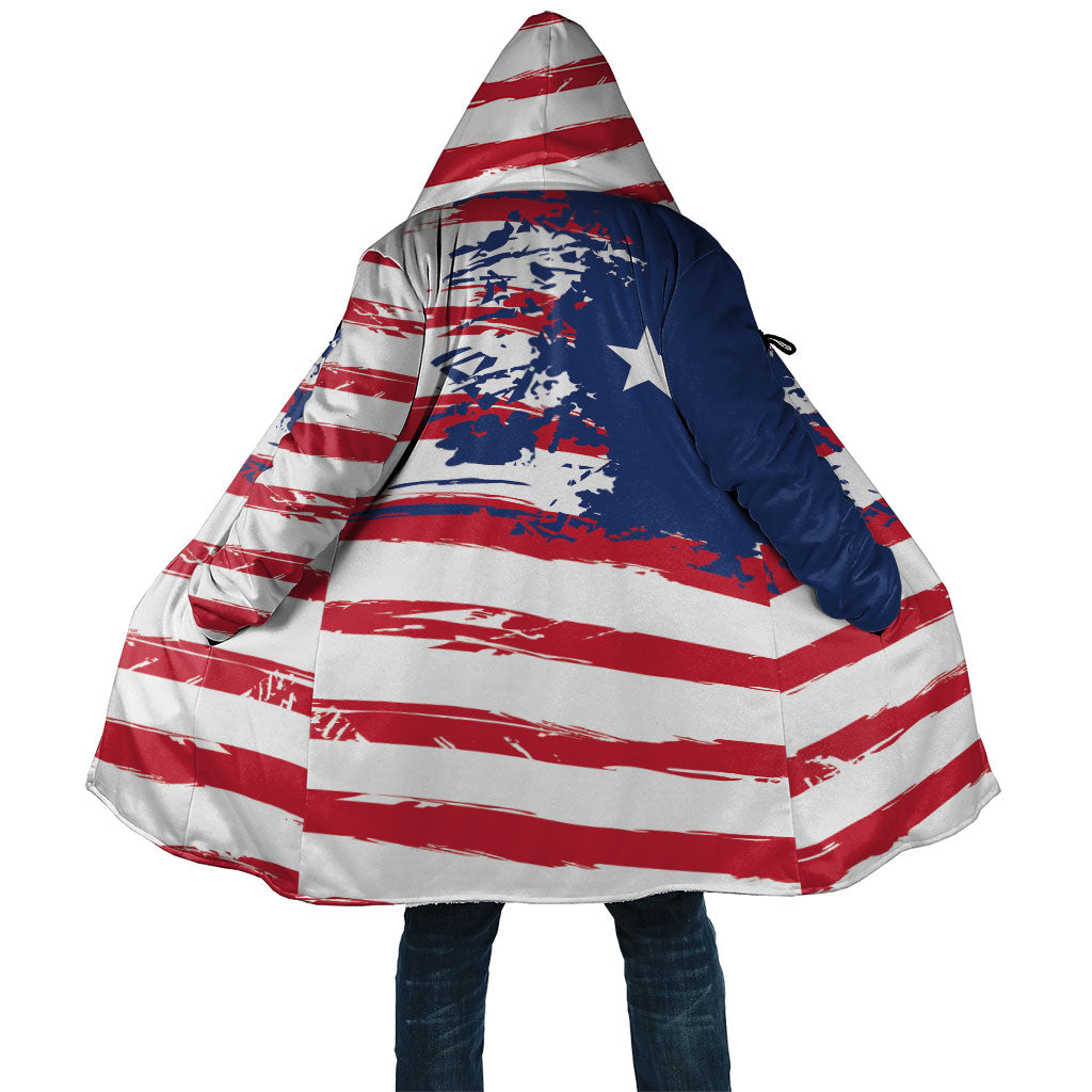 Liberia Flag Cloak Grunge Stylized LT01 Unisex Multicolor - Polynesian Pride