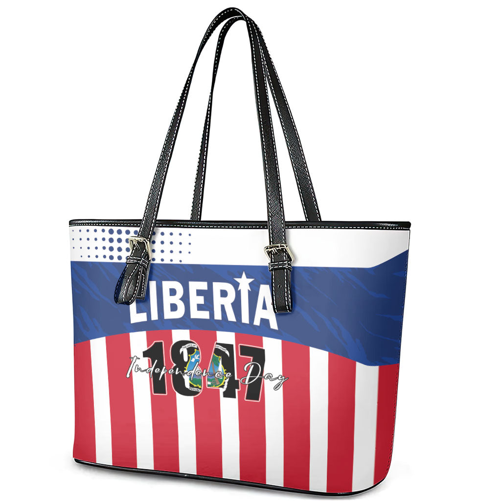 Liberia 1847 Leather Tote Bag Happy Independence Day