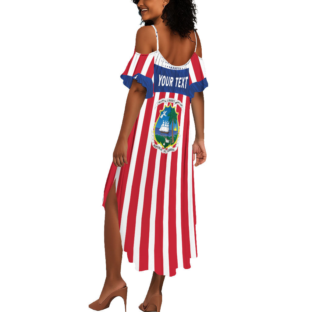Personalized Liberia 1847 Summer Maxi Dress Happy Independence Day