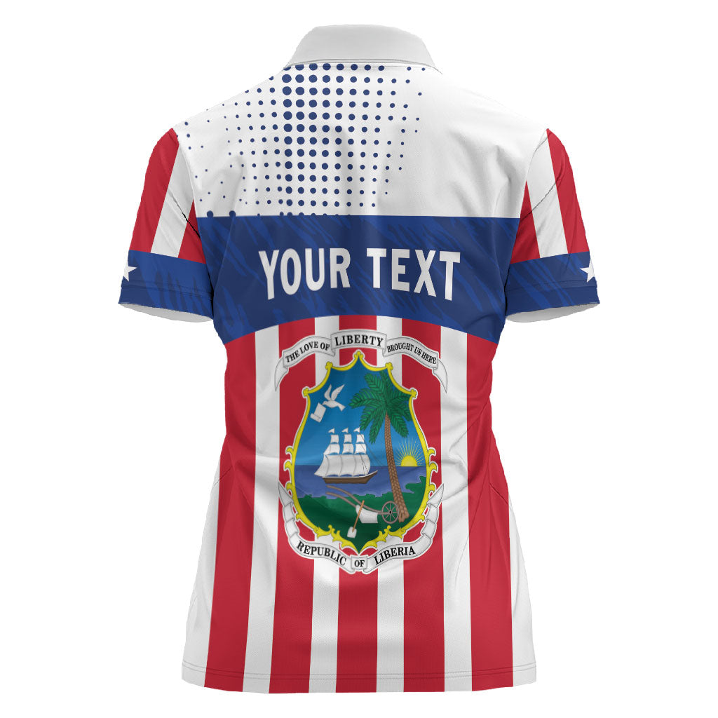 Personalized Liberia 1847 Women Polo Shirt Happy Independence Day