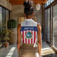Personalized Liberia 1847 Women Sleeveless Polo Shirt Happy Independence Day