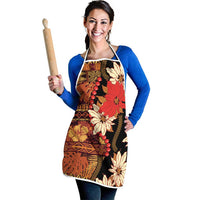 Hawaii Christmas Poinsettia Lei Apron Tapa Pattern LT01 - Polynesian Pride