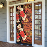 Hawaii Christmas Poinsettia Lei Door Cover Tapa Pattern LT01 - Polynesian Pride
