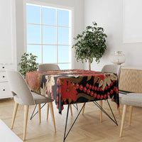 Hawaii Christmas Poinsettia Lei Tablecloth Tapa Pattern LT01 - Polynesian Pride