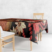 Hawaii Christmas Poinsettia Lei Tablecloth Tapa Pattern LT01 - Polynesian Pride