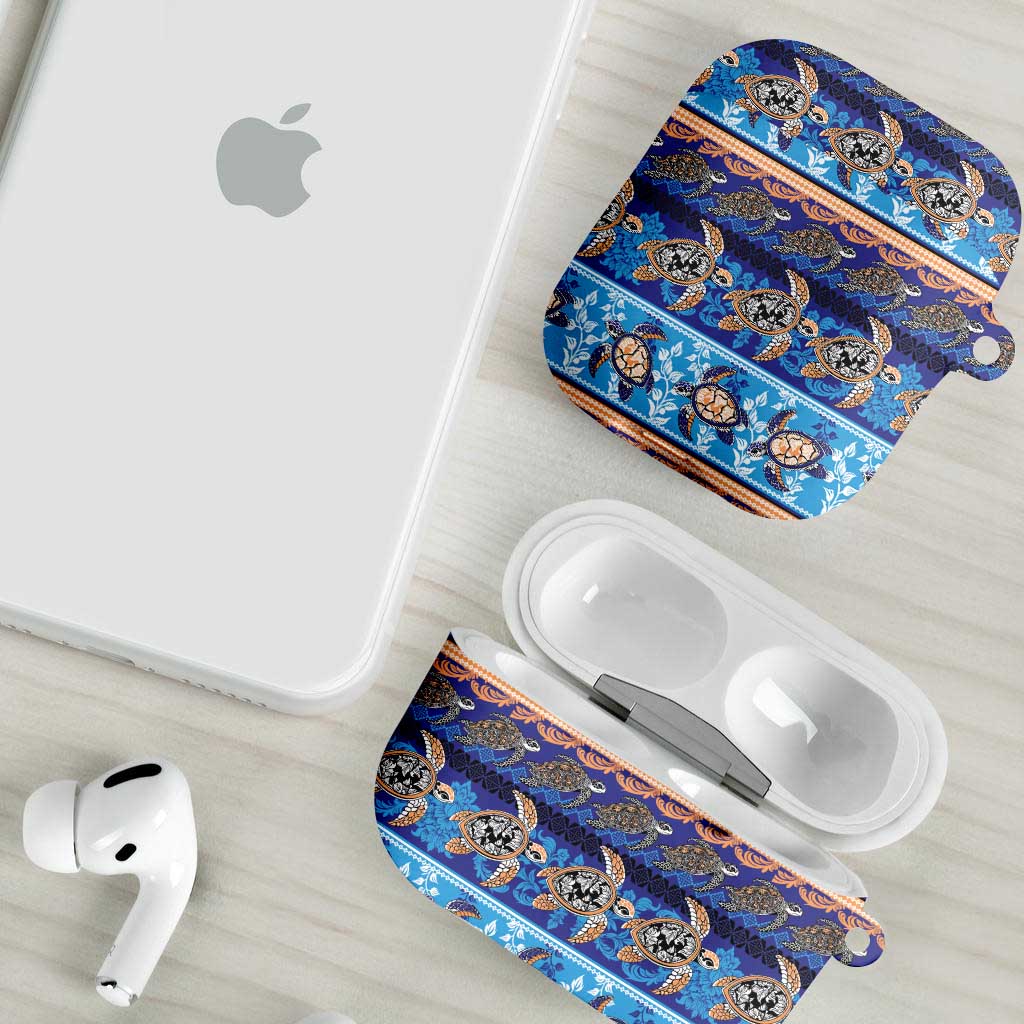 Hawaii Turtles Pattern Special Blue AirPods Case - Polynesian Pride
