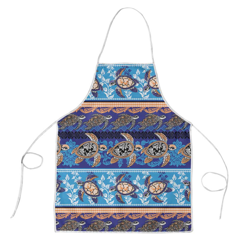 Hawaii Turtles Pattern Special Blue Apron LT01 Blue - Polynesian Pride
