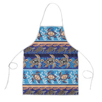 Hawaii Turtles Pattern Special Blue Apron LT01 Blue - Polynesian Pride