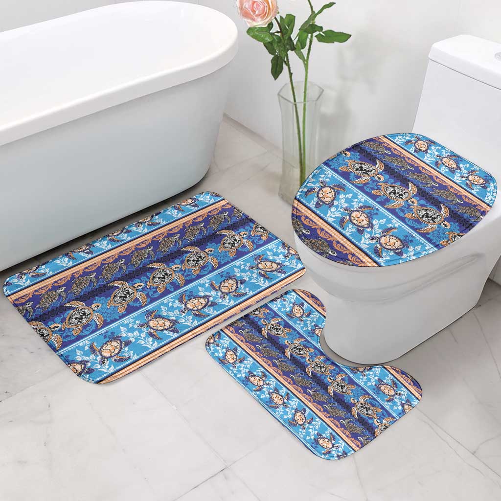 Hawaii Turtles Pattern Special Blue Bathroom Set LT01 - Polynesian Pride