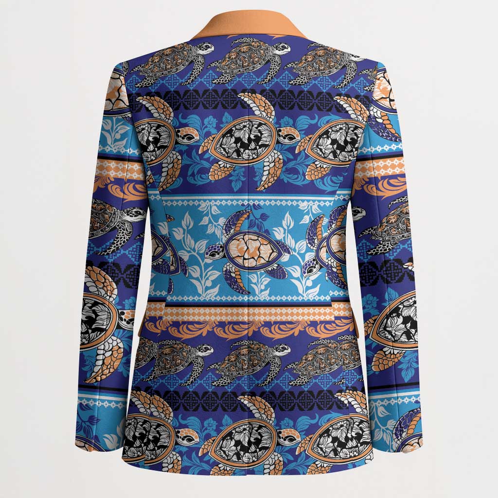 Hawaii Turtles Pattern Special Blue Blazer - Polynesian Pride