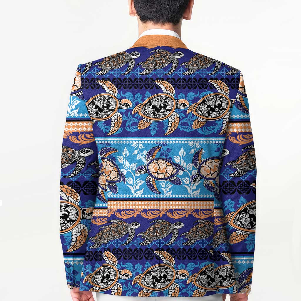 Hawaii Turtles Pattern Special Blue Blazer - Polynesian Pride