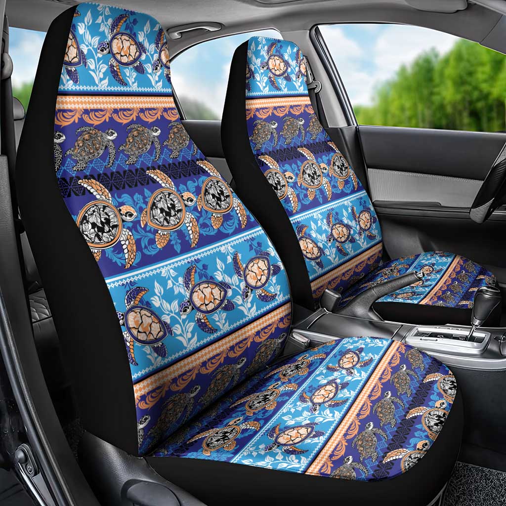 Hawaii Turtles Pattern Special Blue Car Seat Cover - Polynesian Pride