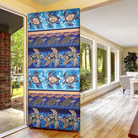 Hawaii Turtles Pattern Special Blue Door Cover LT01 - Polynesian Pride