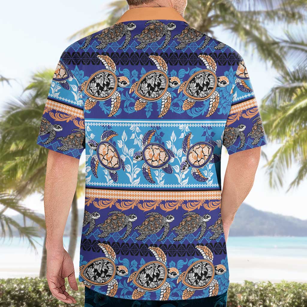 Hawaii Turtles Pattern Special Blue Hawaiian Shirt - Polynesian Pride
