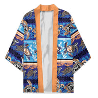 Hawaii Turtles Pattern Special Blue Kimono - Polynesian Pride
