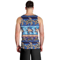 Hawaii Turtles Pattern Special Blue Men Tank Top LT01 - Polynesian Pride