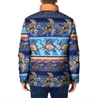 Hawaii Turtles Pattern Special Blue Padded Jacket LT01 - Polynesian Pride