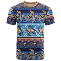 Hawaii Turtles Pattern Special Blue T Shirt - Polynesian Pride