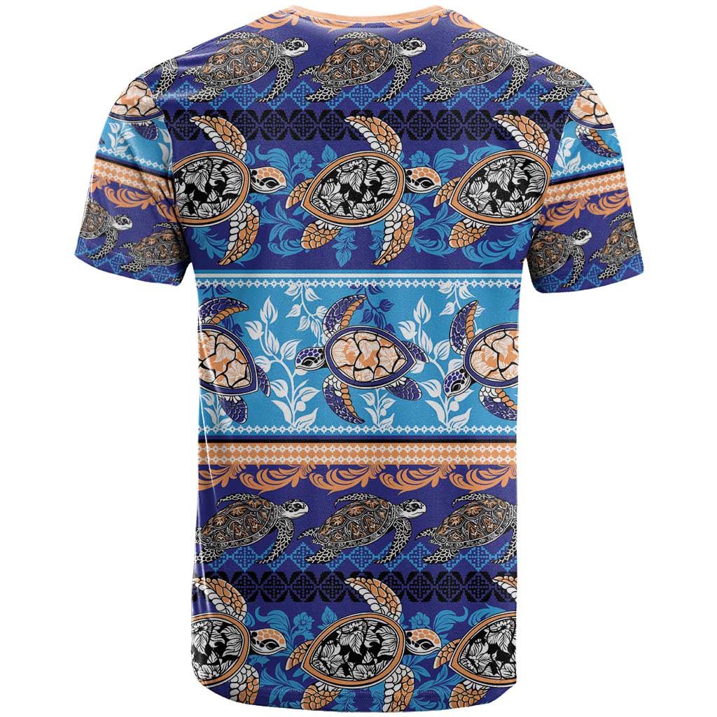 Hawaii Turtles Pattern Special Blue T Shirt - Polynesian Pride