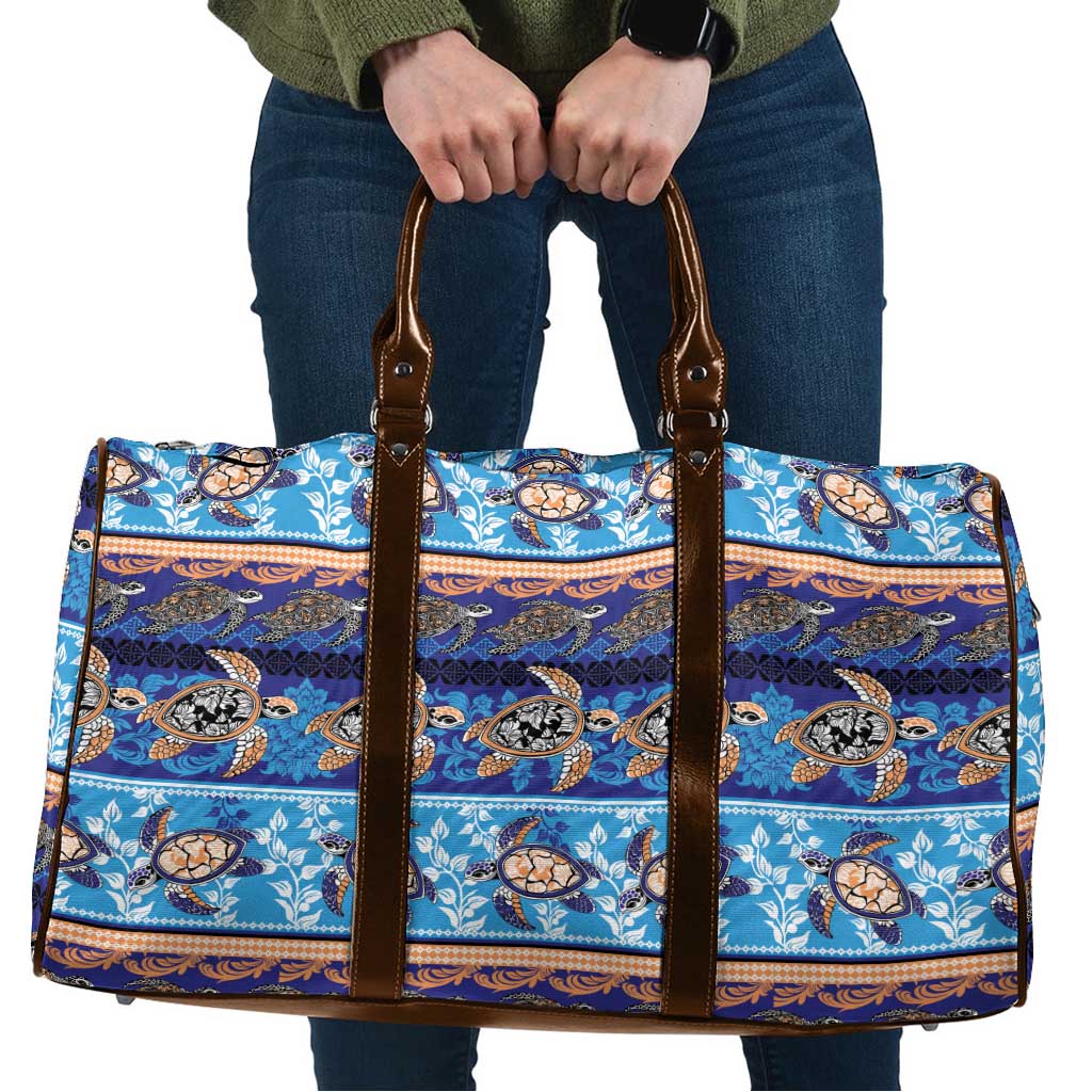 Hawaii Turtles Pattern Special Blue Travel Bag - Polynesian Pride