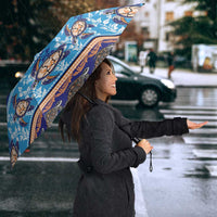 Hawaii Turtles Pattern Special Blue Umbrella - Polynesian Pride