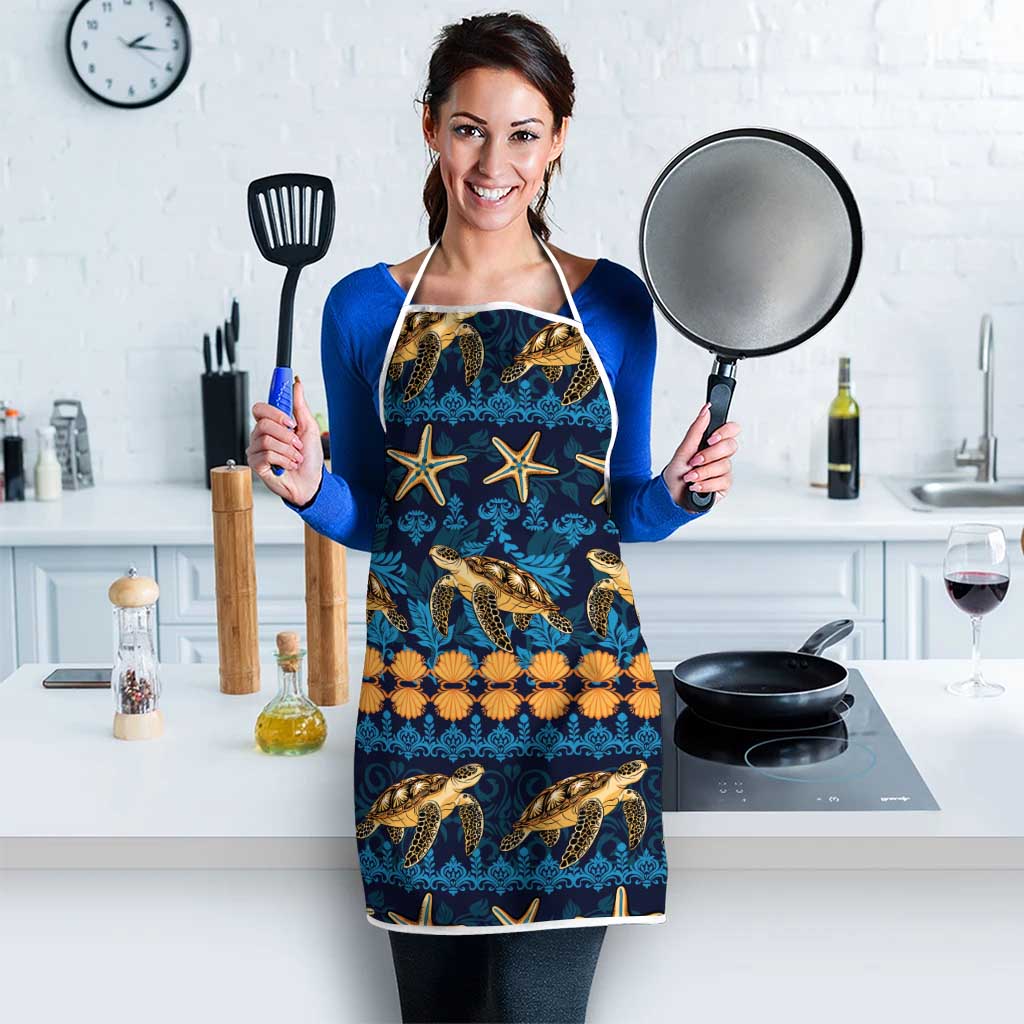 Hawaii Turtles Starfish Unique Pattern Apron LT01 - Polynesian Pride
