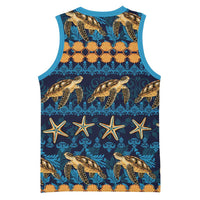 Hawaii Turtles Starfish Unique Pattern Basketball Jersey LT01 - Polynesian Pride