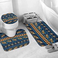 Hawaii Turtles Starfish Unique Pattern Bathroom Set LT01 Mat Set Only (3 pcs) One Size Blue - Polynesian Pride