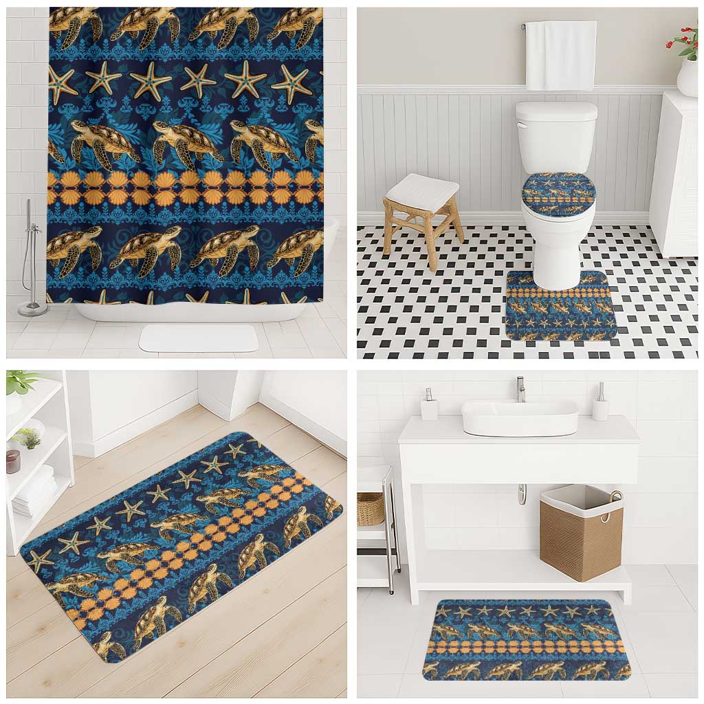 Hawaii Turtles Starfish Unique Pattern Bathroom Set LT01 - Polynesian Pride