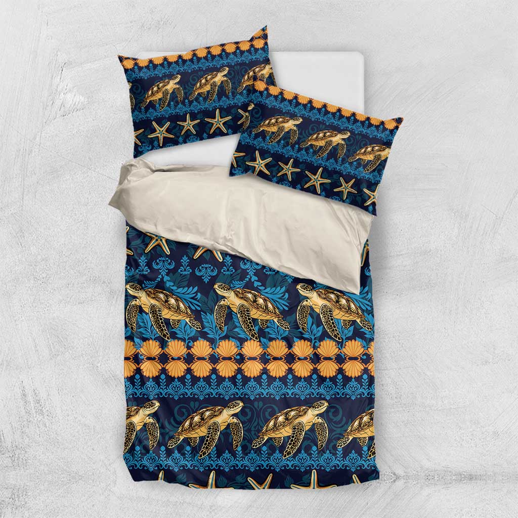 Hawaii Turtles Starfish Unique Pattern Bedding Set - Polynesian Pride