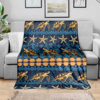 Hawaii Turtles Starfish Unique Pattern Blanket - Polynesian Pride